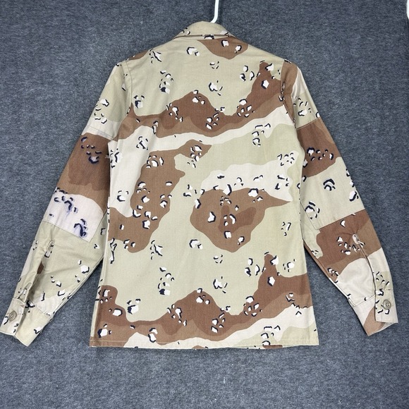 Vintage US Military Desert Chocolate Chip Camo Utility Shirt Mens S Made in USA - Picture 15 of 16